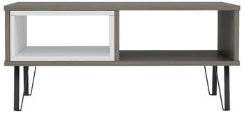 Livetastic Couchtisch Weiß Eiche dunkel quadratisch 60x41,1x90 cm