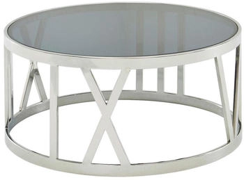 Mid.you Couchtisch Silber Glas rund 60x30x60 cm