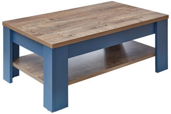 Mid.you Couchtisch Blau Braun Eiche rechteckig 42x65x110 cm