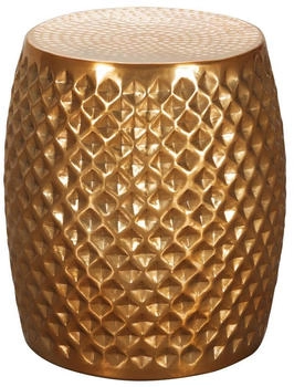 Mid.you Beistelltisch Gold Metall rund 42x32x32 cm