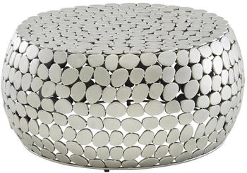 Mid.you Couchtisch Silber Metall rund 66x32x66 cm