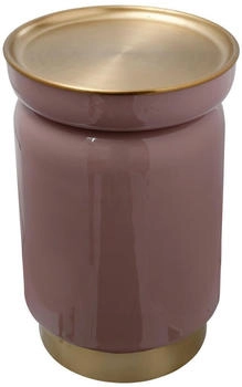 Mid.you Beistelltisch Gold Altrosa Metall Uni rund Sockel 31,5x46,5x31,5 cm