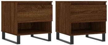 vidaXL Couchtische 2 Stk. Braun Eichen-Optik 50x46x50 cm Holzwerkstoff Modell 2