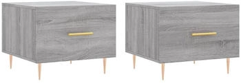 vidaXL Couchtische 2 Stk. Grau Sonoma 50x50x40 cm Holzwerkstoff Modell 4