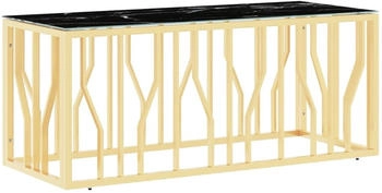 vidaXL Couchtisch Golden 110x45x45 cm Edelstahl/Glas