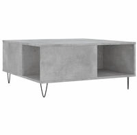 vidaXL Couchtisch Betongrau 80x80x36,5 cm Holzwerkstoff