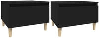 vidaXL Beistelltische 2 Stk. Schwarz 50x46x35 cm Holzwerkstoff