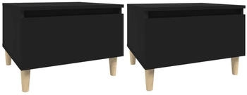 vidaXL Beistelltische 2 Stk. Schwarz 50x46x35 cm Holzwerkstoff Modell 1