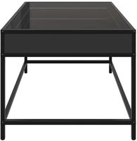 vidaXL Couchtisch mit Infinity-LED Schwarz 70x50x41 cm