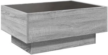 vidaXL LED-Couchtisch Grau Sonoma 70x50x30 cm Holzwerkstoff