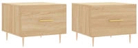 vidaXL Couchtische 2 Stk. Sonoma-Eiche 50x50x40 cm Holzwerkstoff