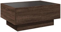 vidaXL LED-Couchtisch Braun Eichen-Optik 70x50x30 cm Holzwerkstoff