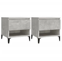 vidaXL Beistelltische 2 Stk. Betongrau 50x46x50 cm Holzwerkstoff