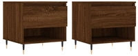 vidaXL Couchtische 2 Stk. Braun Eichen-Optik 50x46x50 cm Holzwerkstoff