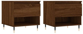 vidaXL Couchtische 2 Stk. Braun Eichen-Optik 50x46x50 cm Holzwerkstoff Modell 1