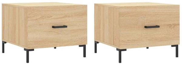 vidaXL Couchtische 2 Stk. Sonoma-Eiche 50x50x40 cm Holzwerkstoff Modell 2