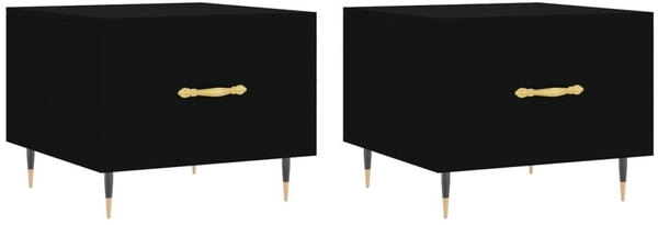 vidaXL Couchtische 2 Stk. Schwarz 50x50x40 cm Holzwerkstoff Modell 8