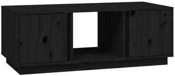 vidaXL Couchtisch Schwarz 110x50x40 cm Massivholz Kiefer Modell 2