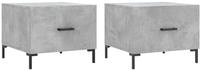vidaXL Couchtische 2 Stk. Betongrau 50x50x40 cm Holzwerkstoff