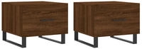 vidaXL Couchtische 2 Stk. Braun Eichen-Optik 50x50x40 cm Holzwerkstoff