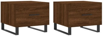 vidaXL Couchtische 2 Stk. Braun Eichen-Optik 50x50x40 cm Holzwerkstoff Modell 8