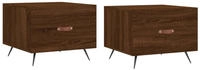 vidaXL Couchtische 2 Stk. Braun Eichen-Optik 50x50x40 cm Holzwerkstoff