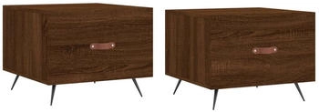 vidaXL Couchtische 2 Stk. Braun Eichen-Optik 50x50x40 cm Holzwerkstoff Modell 6