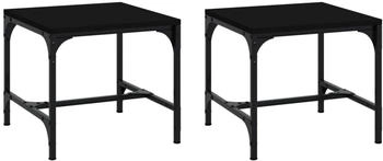 vidaXL Beistelltische 2 Stk. Schwarz 40x40x35 cm Holzwerkstoff