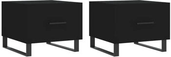 vidaXL Couchtische 2 Stk. Schwarz 50x50x40 cm Holzwerkstoff Modell 5