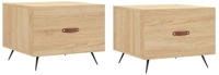 vidaXL Couchtische 2 Stk. Sonoma-Eiche 50x50x40 cm Holzwerkstoff
