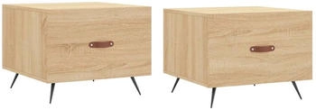 vidaXL Couchtische 2 Stk. Sonoma-Eiche 50x50x40 cm Holzwerkstoff Modell 8