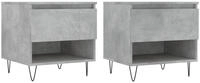 vidaXL Couchtische 2 Stk. Betongrau 50x46x50 cm Holzwerkstoff