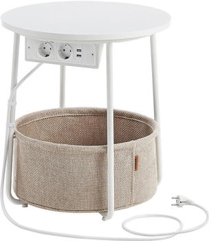 Vasagle Beistelltisch beige, wei&szlig; 39,6 x45x50cm (228W02)