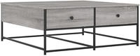 vidaXL Couchtisch Grau Sonoma 100x99x40 cm Holzwerkstoff