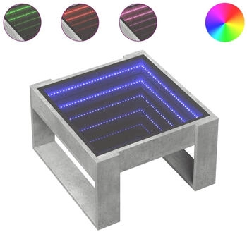 vidaXL Couchtisch mit Infinity-LED Betongrau 50x53x30 cm