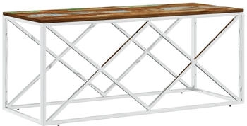 vidaXL Couchtisch Edelstahl/Altholz Massiv Modell 3