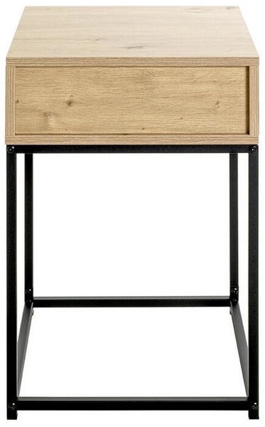HAKU Konsole Eiche Schwarz | Modernes Sideboard, Metallgestell, Spanplatte, 40x60x40 Cm, Bis 15 Kg Belastbar