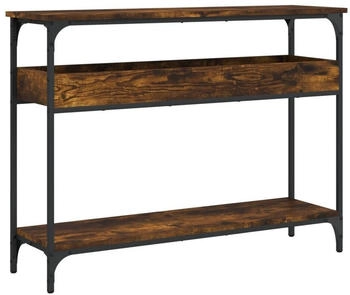 vidaXL Konsoltisch mit Ablage R&auml;uchereiche 100x29x75cm Holzwerkstoff (1-St) braun (837719)