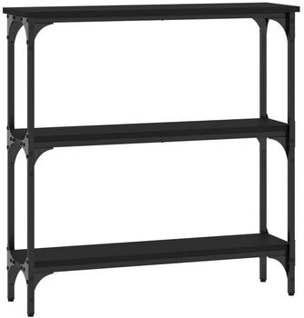 vidaXL Konsoltisch 75x22,5x75 cm Holzwerkstoff (1-St) schwarz/schwarz (834030)