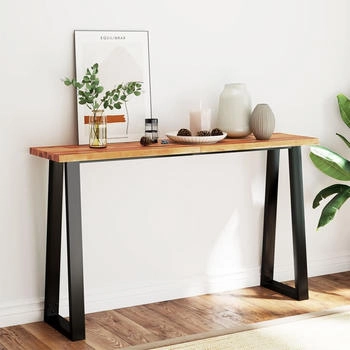 vidaXL Konsolentisch Baumkante 140x40x80 cm Massivholz Akazie (353297)