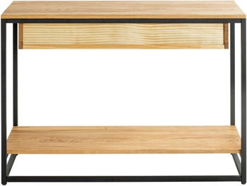 HAKU Konsolentisch Arizona schwarz / eiche 2 Schubladen 100x75x35cm