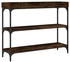 vidaXL Konsoltisch mit Ablagen Räuchereiche 100x30x80 cm (1-St) braun (837809)