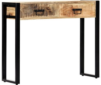vidaXL Solid Wood Console Table 2 Drawers