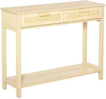 HomCom Kommode mit 2 Schubladen 100x30x76cm