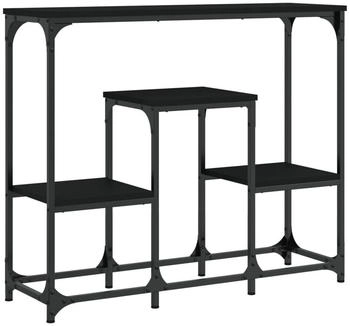 vidaXL Konsoltisch 89,5x28x76 cm Holzwerkstoff (1-St) schwarz/schwarz (833383)