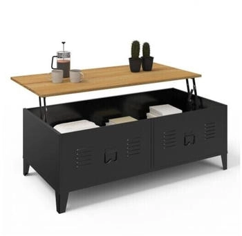 IDMarket Ester Rectangular coffee table with lift-up top