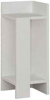 Livetastic Nachttisch Weiß rechteckig 27x60x25 cm