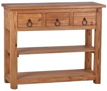 MiaMöbel Konsole Mexico Möbel 110x90x40 cm Landhausstil Massivholz Pinie Honig