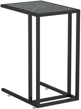 vidaXL Computer-Beistelltisch Schwarz Marmor 50x35x65 cm Hartglas Modell 1