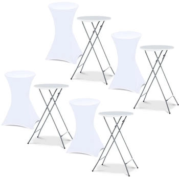 IDMarket Foldable Tables (Set of 4) white